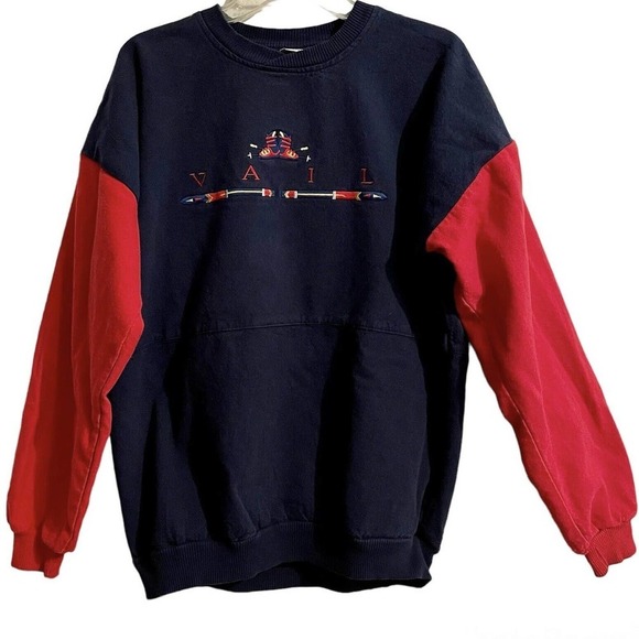 Vintage Crazy Shirts Hawaii RARE Pullover Vail Embroidery Medium 80s Col… - Picture 1 of 9